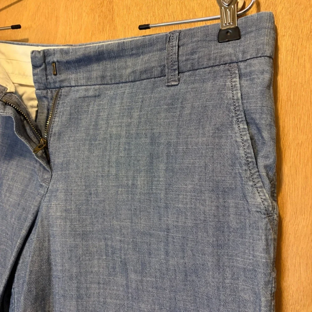 J.Crew Chino Shorts Women 10 Coastal Chambray Casual 5"Inseam 100% Cotton Beachy - Picture 6 of 13